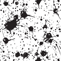 High-impact chaotic black liquid splashes form an artistic texture useful for edgy marketing materials presented on white.