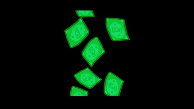 Animated emote for stream, twitch, money emote, hand with money, gold credit card