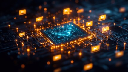 Detailed circuit board featuring a clock component illustrating precision engineering in electronic devices