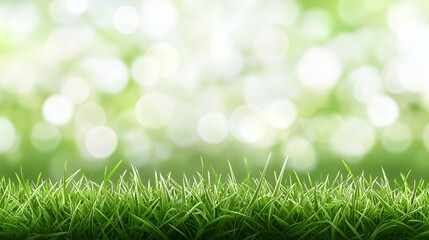 Obraz premium Vibrant Green Grass with Soft Bokeh Background