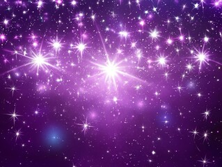 Purple Galaxy Lights, Stars, and Cosmic Dust Background