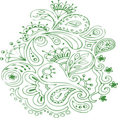 Beautiful flower art and mandala vector design