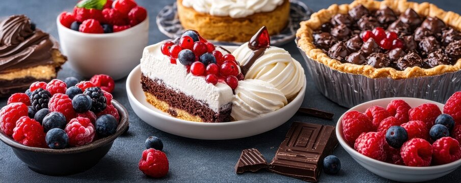 Indulge in a mouthwatering dessert spread showcasing delectable cake ice and sweet treats for every occasion.