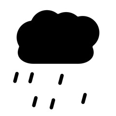 Rain Cloud Vector Design Icon Style