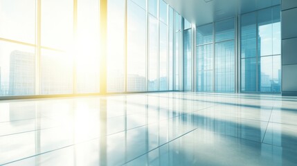 Bright Modern Office Space with Floor-to-Ceiling Windows