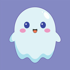 Cute-cartoon-ghosts Halloween characters kawaii.