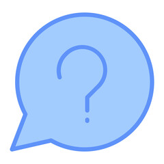 Help Outline Blue Color Icon