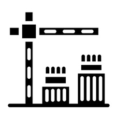 Construction site Vector Design Icon Style