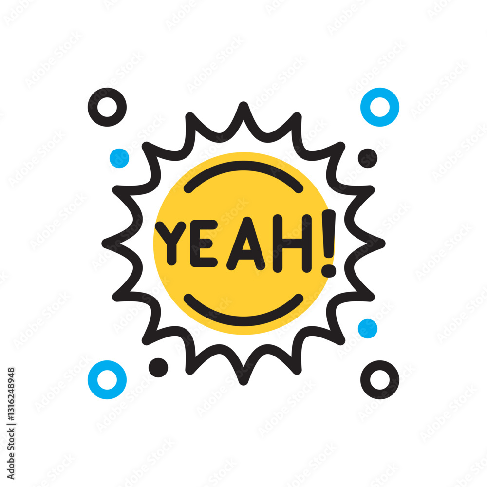 Canvas Prints multi color icon for yes