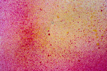 赤色と黄色のスプレー塗料の背景