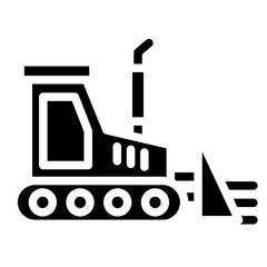 Bulldozer Vector Design Icon Style