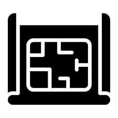 Floor Plan Vector Design Icon Style