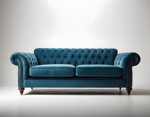 Modern minimal elegant sofa isolated on white background furniture photography closeup shot