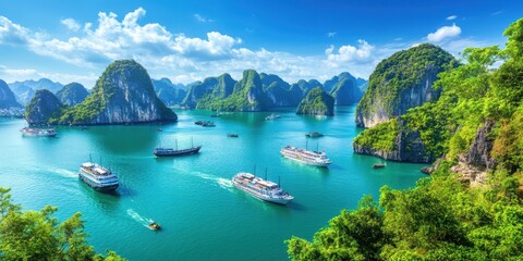 Obraz premium Vietnam travel banner