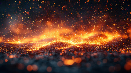 Volcanic eruption sparks fiery lava flow volcano region nature photography nighttime close-up energy