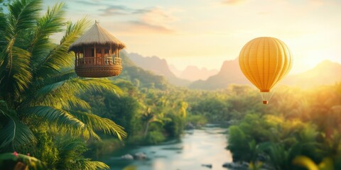 Fototapeta premium Vietnam travel banner