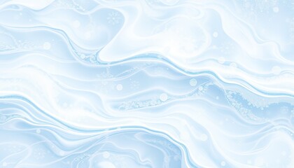 Obraz premium Abstract Blue Swirling Marble Winter Design