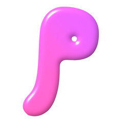 pink letter p