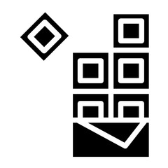 Dark Chocolate Vector Design Icon Style