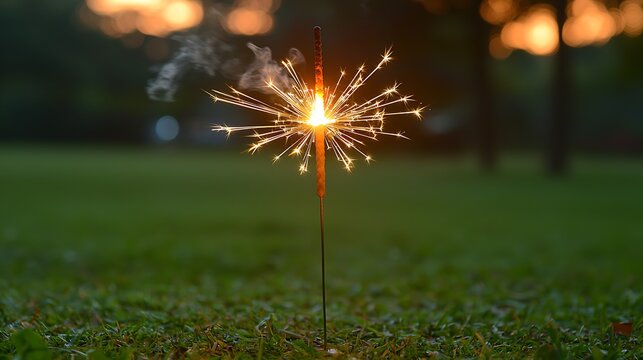 Sunset Sparkler in Green Park. - Powered by Adobe