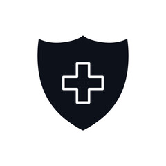 immunity icon Flat art illustration in outline