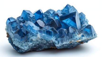 Obraz premium Colorful Apatite Mineral Specimen Isolated on Clean White Background