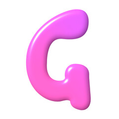 pink letter g