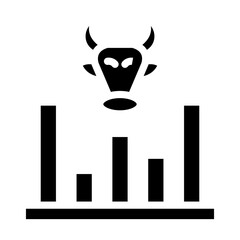 Bull Market Vector Design Icon Style
