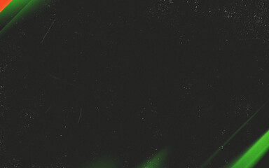 Abstract color gradient background, film grain texture, blurred orange gray white free forms on black background