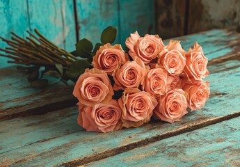 A pink rose bouquet adorns this card, perfect for birthdays, Mother's Day, or wedding celebrations