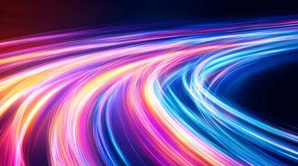Dynamic streaks of light showcase a futuristic and vibrant abstract energy pattern