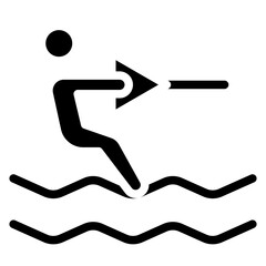 Water skis Vector Design Icon Style