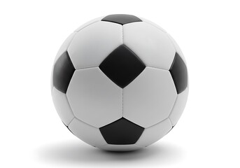 Isolated Soccer Ball with Black and White Panels on White Background