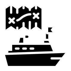 Cruise map Vector Design Icon Style