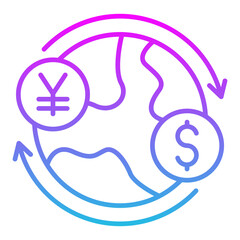 Fototapeta premium Global currency Icon