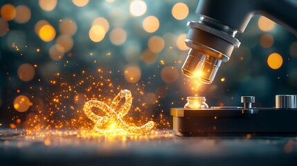 Abstract discoveries in science microscope experiments and digital art innovations