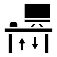 Standing Desk Vector Design Icon Style