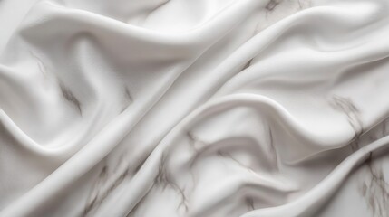 Obraz premium White Fabric Draped on Marble Background