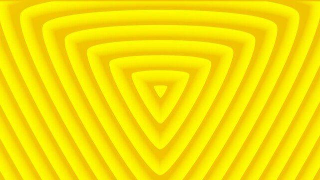 Yellow triangle radiates a vibrant glow, creating a mesmerizing illusion of depth with smooth, layered gradients