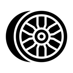 Fototapeta premium Racing Tire Vector Design Icon Style