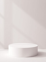 Simple Vector Illustration Of A Round Podium On A Minimalist Platform, Used For Product Presentations And Branding Designs.