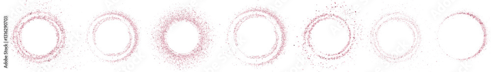 Poster red glistering swirl of sparkling particles with a twirling stardust trail and bright light effects.