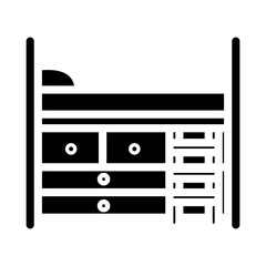 Bunk bed Vector Design Icon Style