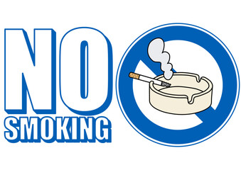 貼り紙看板イラストー禁煙No Smokingー