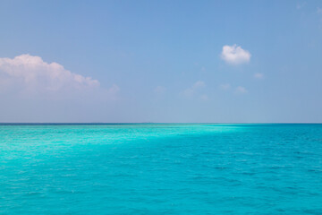 Turquoise water in the Maldives
