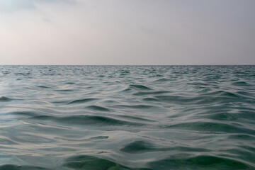 Waves up close in a tropical sea