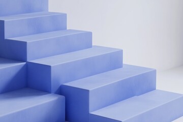 Light blue steps ascending against a white background.