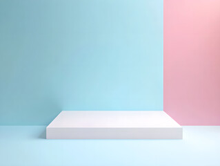 Display platform with two - color background