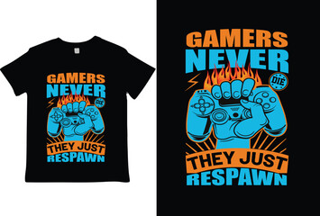 A set of gaming t shirt design, all are vector and easy to edit,Gaming t shirt bundle, video games