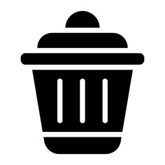 Trash Can Vector Design Icon Style